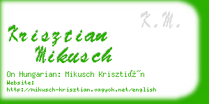 krisztian mikusch business card